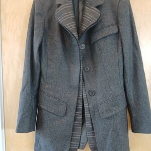 Karl Lagerfeld Charcoal Wool Blazer